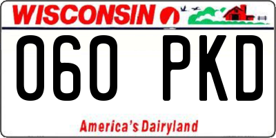 WI license plate 060PKD