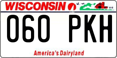 WI license plate 060PKH