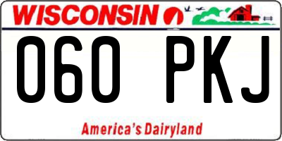 WI license plate 060PKJ