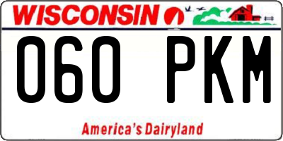 WI license plate 060PKM
