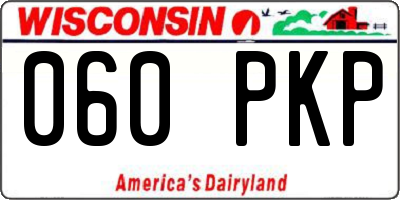 WI license plate 060PKP