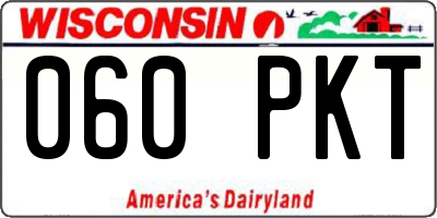 WI license plate 060PKT