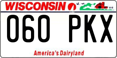 WI license plate 060PKX