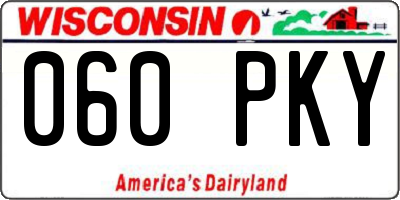 WI license plate 060PKY
