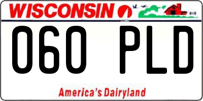 WI license plate 060PLD