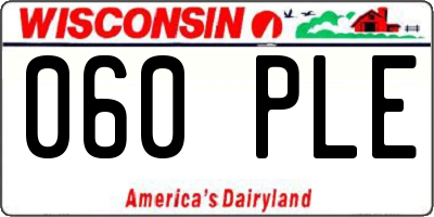 WI license plate 060PLE