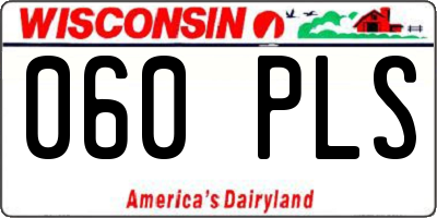 WI license plate 060PLS