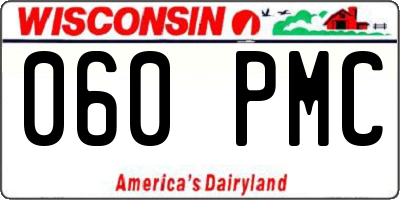 WI license plate 060PMC