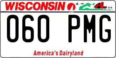 WI license plate 060PMG