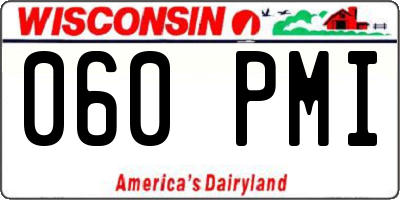 WI license plate 060PMI