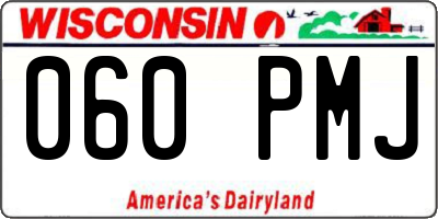 WI license plate 060PMJ