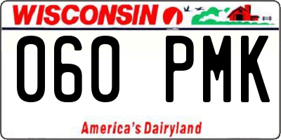 WI license plate 060PMK