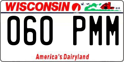 WI license plate 060PMM