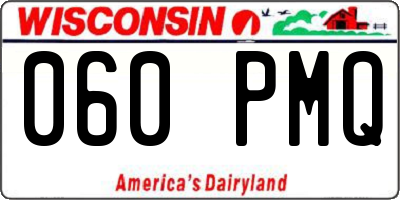 WI license plate 060PMQ