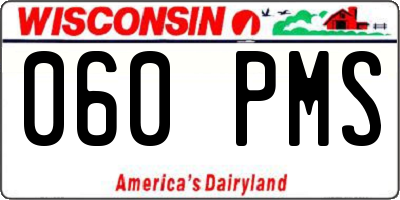 WI license plate 060PMS