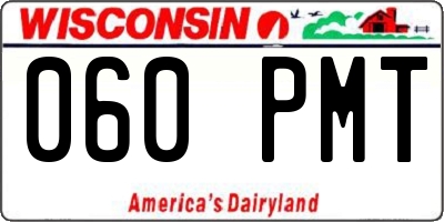 WI license plate 060PMT
