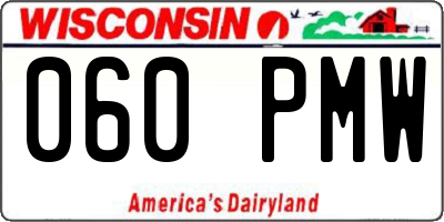 WI license plate 060PMW