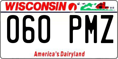 WI license plate 060PMZ