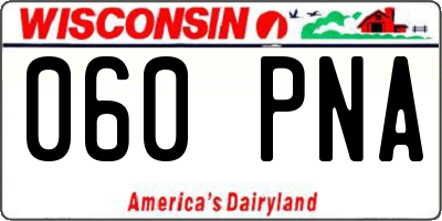 WI license plate 060PNA