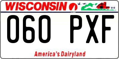 WI license plate 060PXF