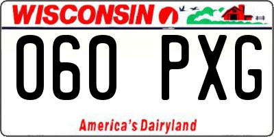 WI license plate 060PXG