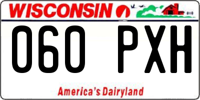 WI license plate 060PXH