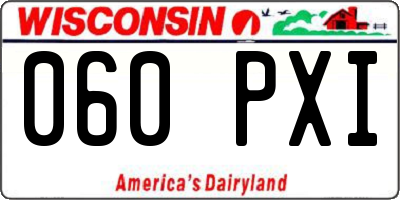 WI license plate 060PXI