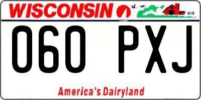 WI license plate 060PXJ