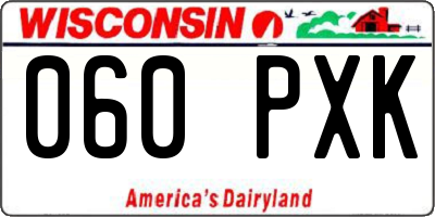 WI license plate 060PXK