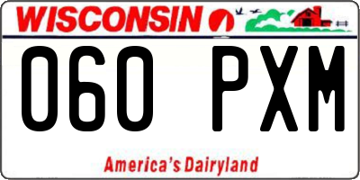 WI license plate 060PXM