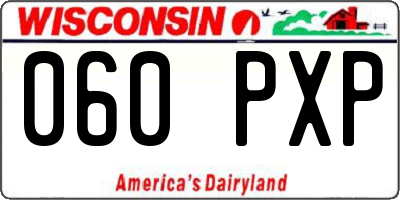 WI license plate 060PXP