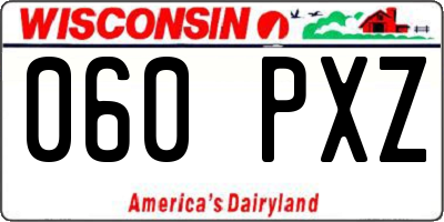 WI license plate 060PXZ