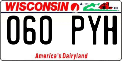 WI license plate 060PYH