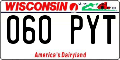WI license plate 060PYT