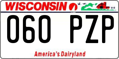 WI license plate 060PZP