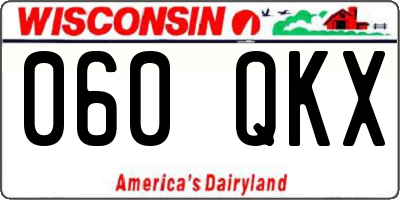 WI license plate 060QKX