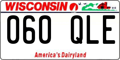 WI license plate 060QLE