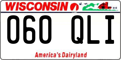 WI license plate 060QLI