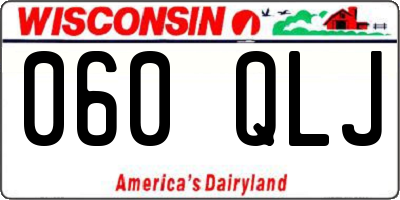 WI license plate 060QLJ