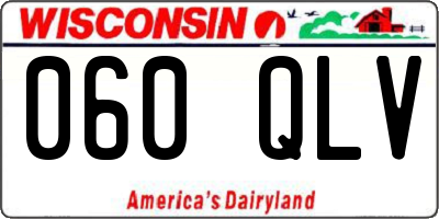 WI license plate 060QLV