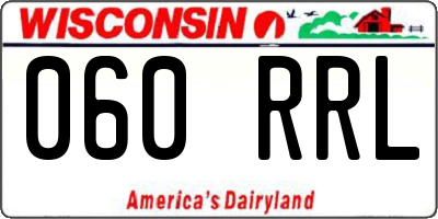 WI license plate 060RRL