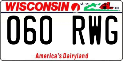 WI license plate 060RWG