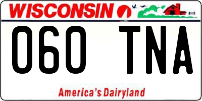 WI license plate 060TNA