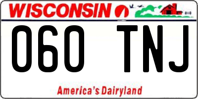 WI license plate 060TNJ