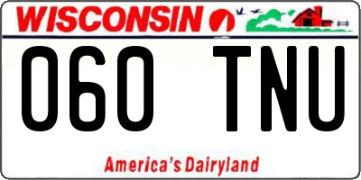 WI license plate 060TNU