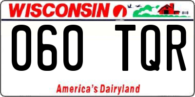 WI license plate 060TQR