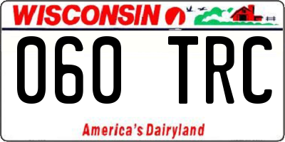 WI license plate 060TRC