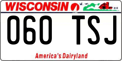 WI license plate 060TSJ