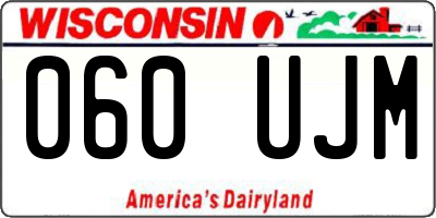 WI license plate 060UJM