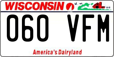 WI license plate 060VFM